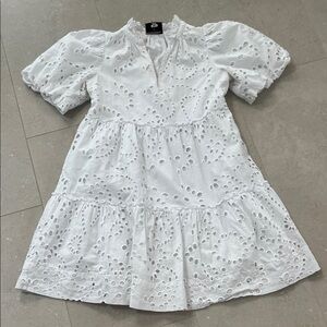 Tuckernuck Ivory Eyelet Mini Dress
